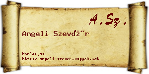 Angeli Szevér névjegykártya